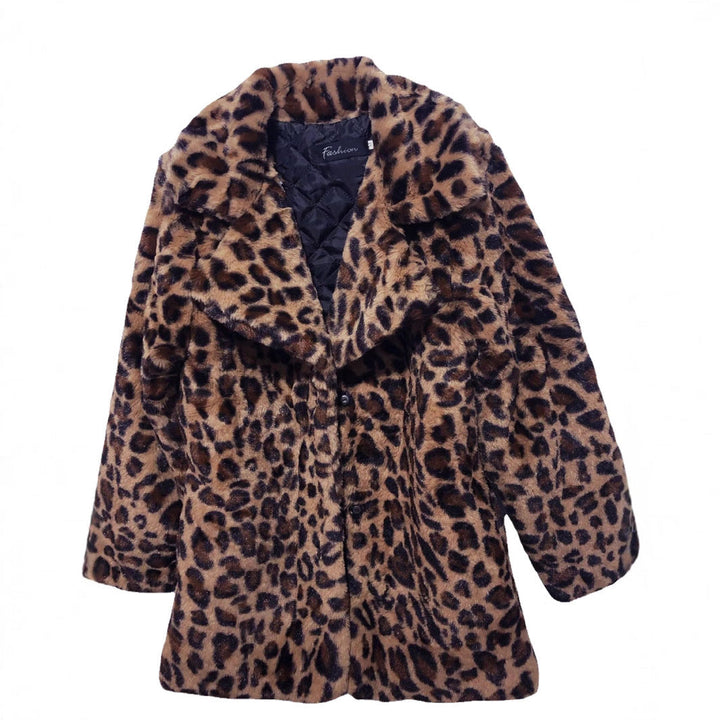 CLARISSA - LEOPARD PRINT FLEECE COAT